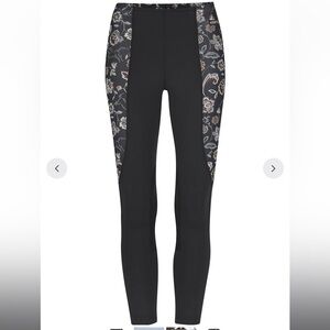 Kids Performance Knee Patch Riding Tight, Black Winter Bloom